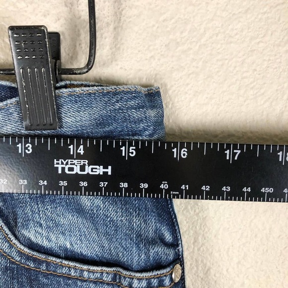 YUMI Mazao Jeans Womens 44 Blue Medium Wash Contrast Racer Stripe Flared New - Picture 11 of 16